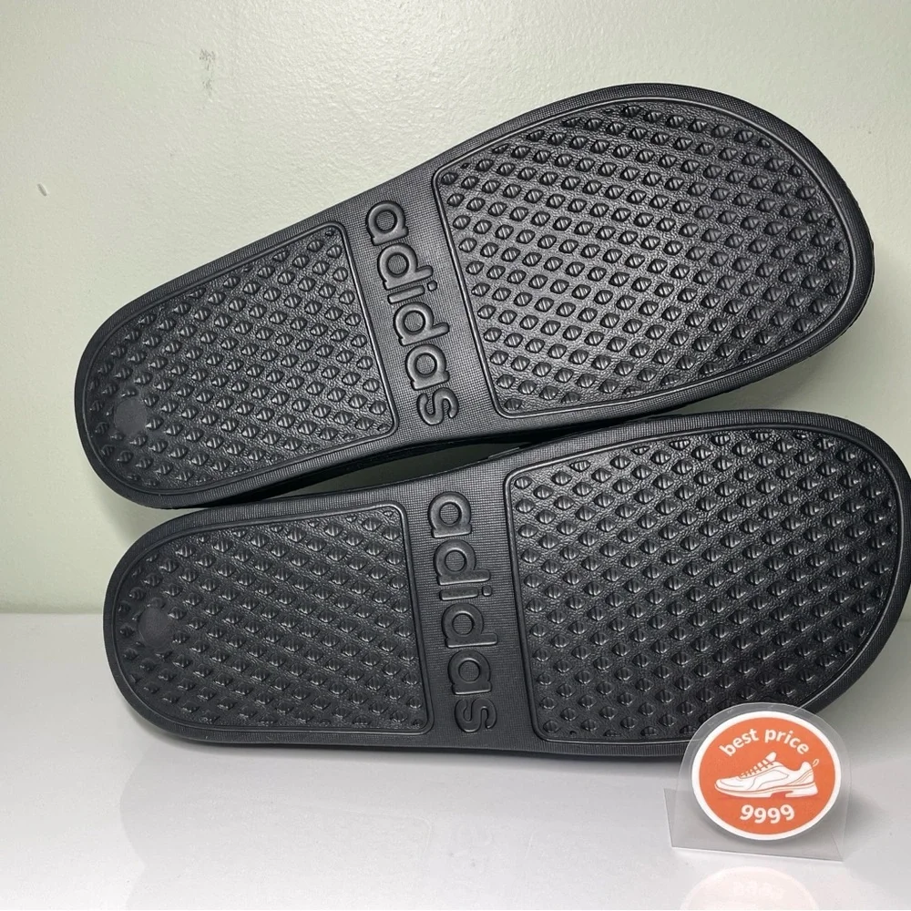 adidas - M6/W7 - M7/W8 - Adilette Aqua Slides Sandals Black F35550 - New - Picture 7 of 10